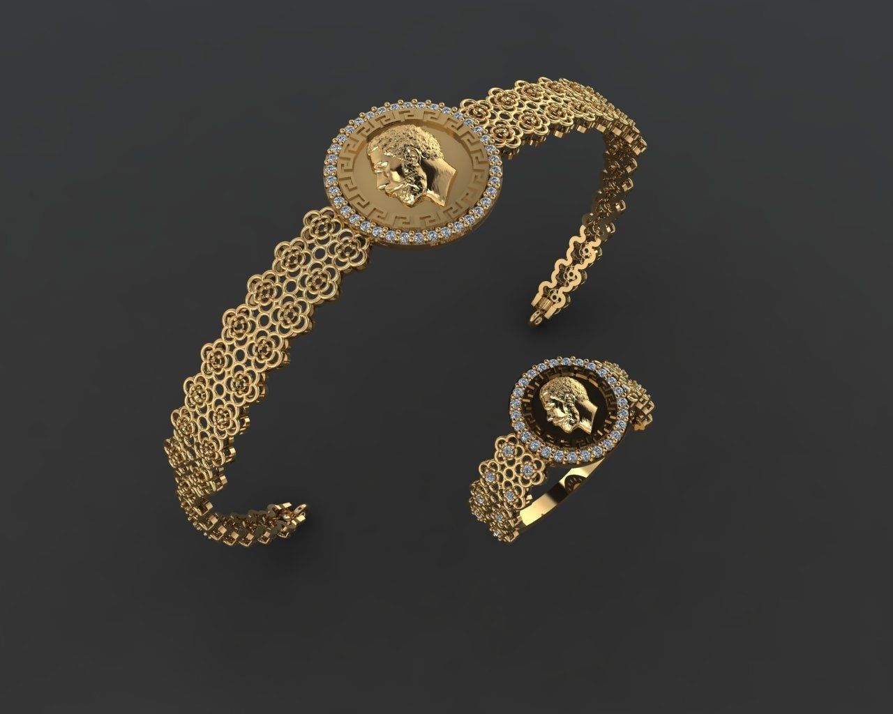 Z-90 diamond set - 5 th george 3D print model_3