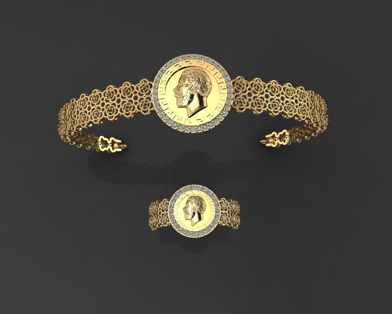 Z-90 diamond set - 5 th george 3D print model_1