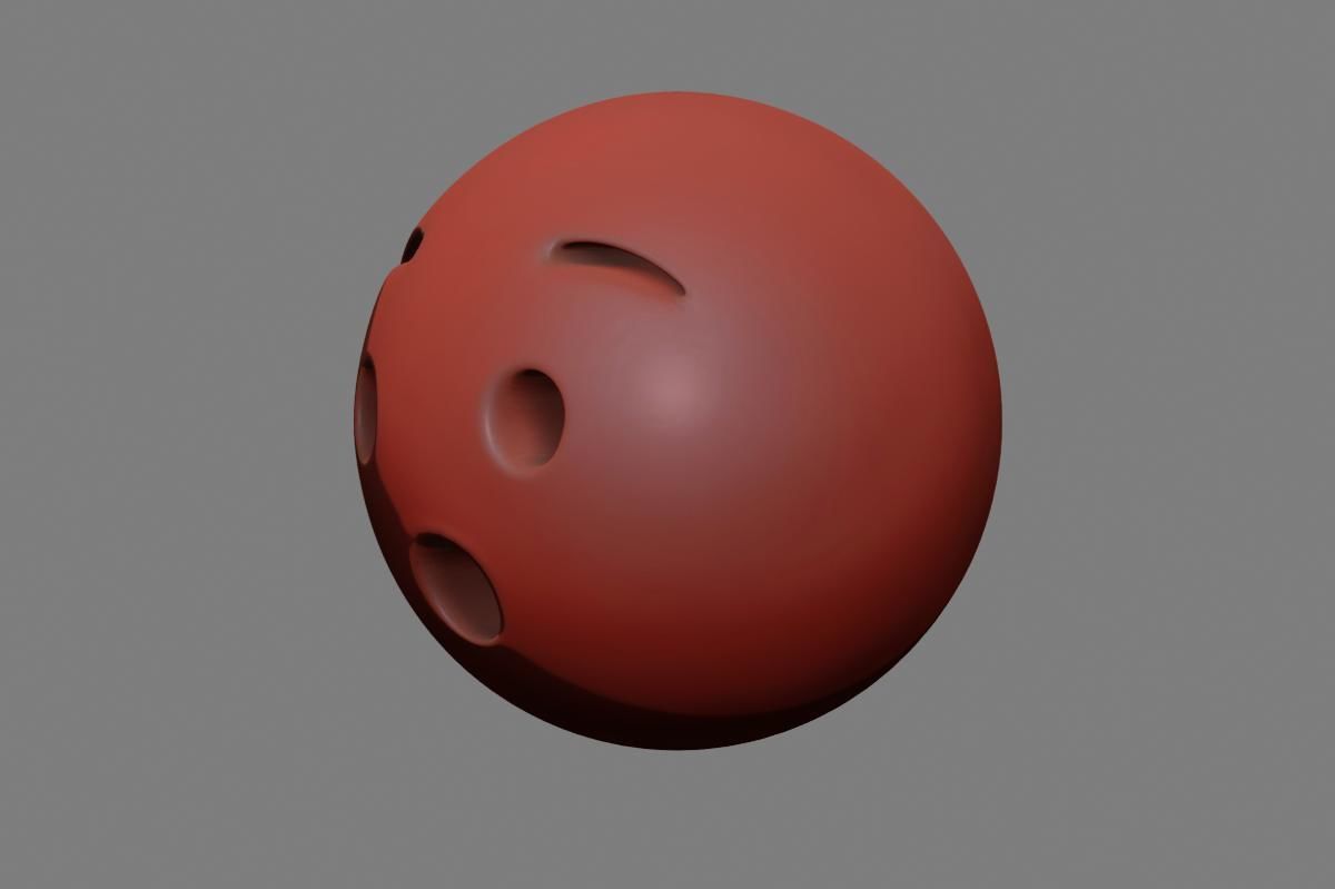 Emoji Hushed Face 3D model_26