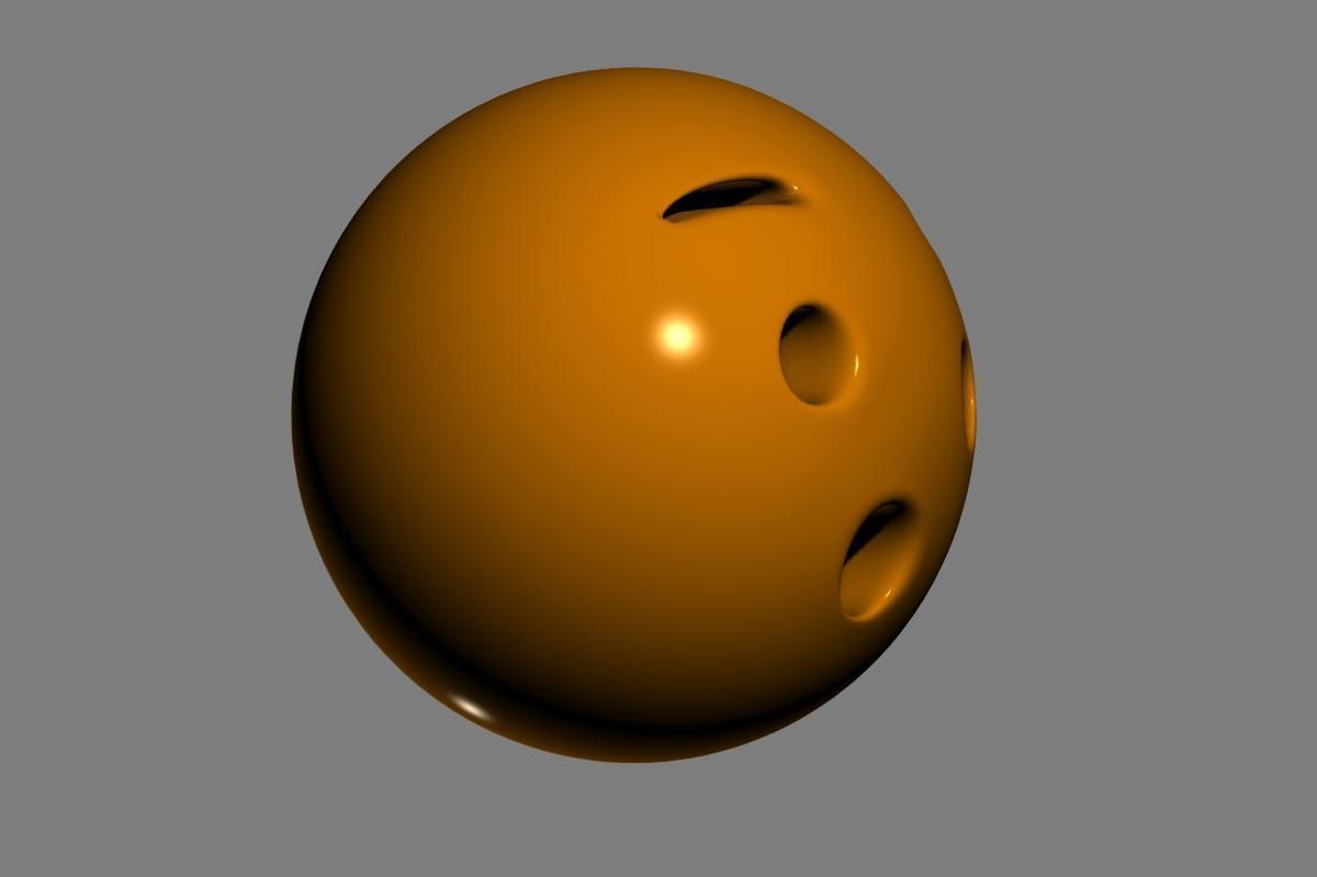 Emoji Hushed Face 3D model_14