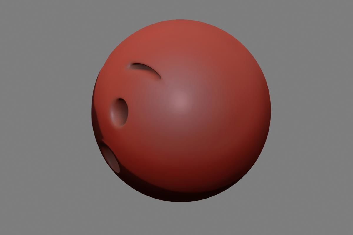 Emoji Hushed Face 3D model_27