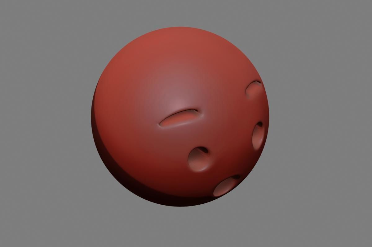 Emoji Hushed Face 3D model_38