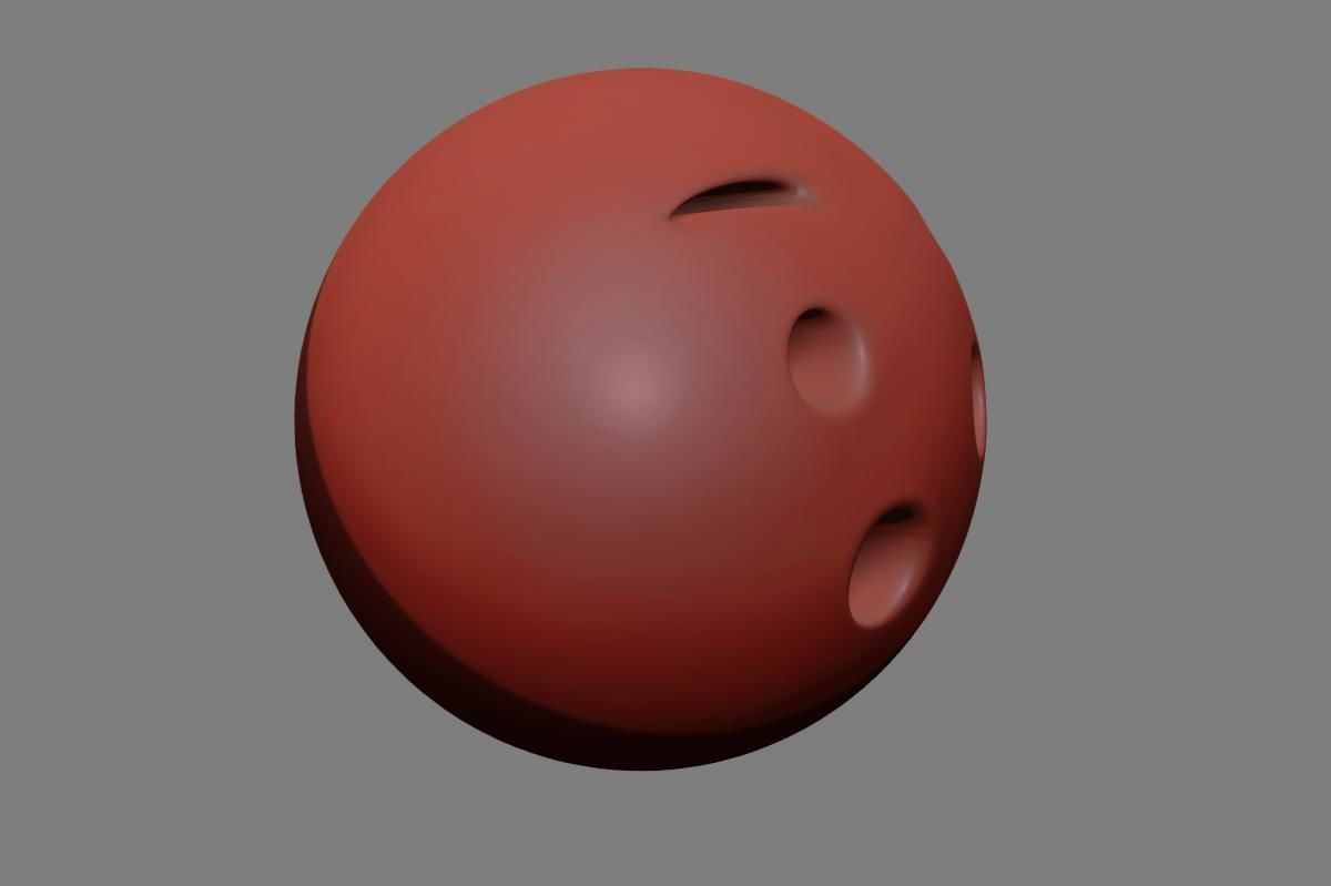 Emoji Hushed Face 3D model_35
