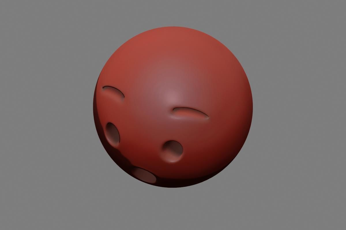 Emoji Hushed Face 3D model_41