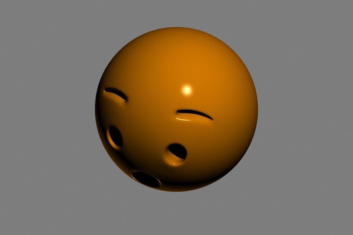 Emoji Hushed Face 3D model_20