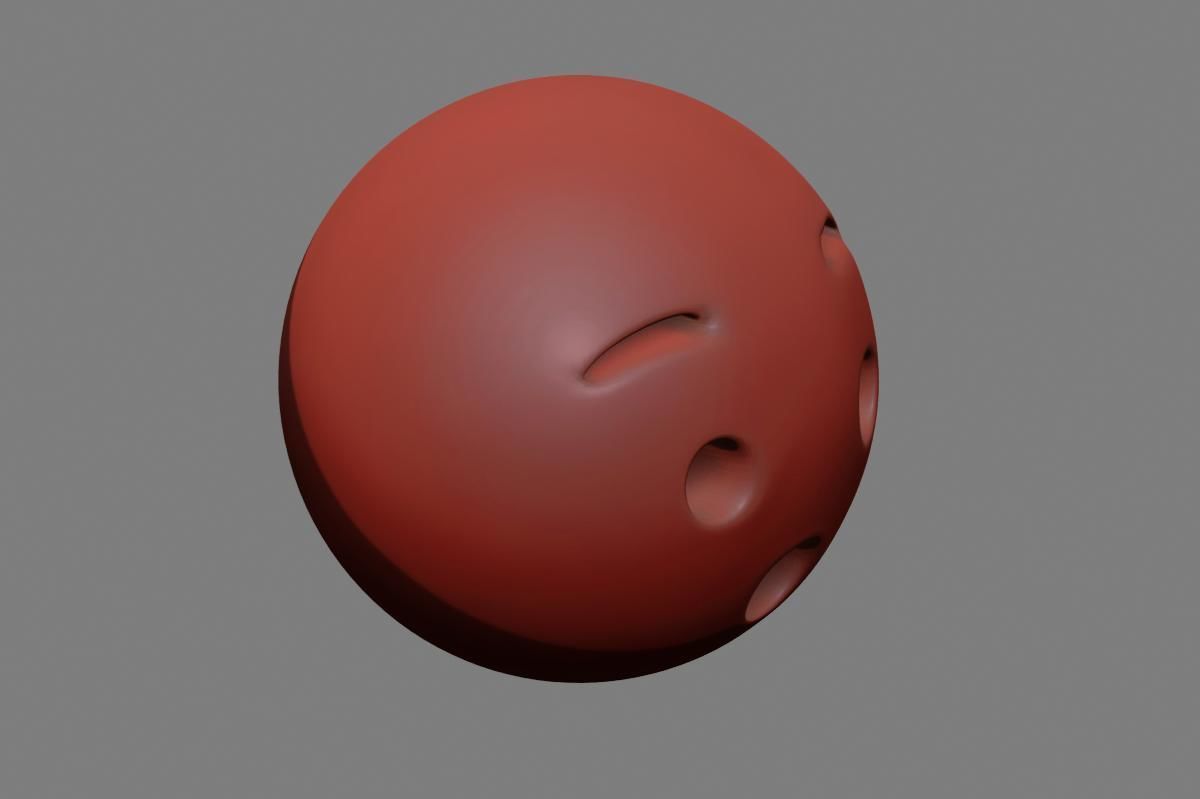 Emoji Hushed Face 3D model_37