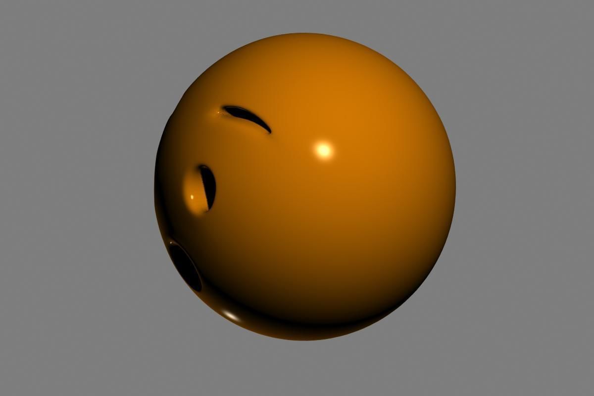 Emoji Hushed Face 3D model_6