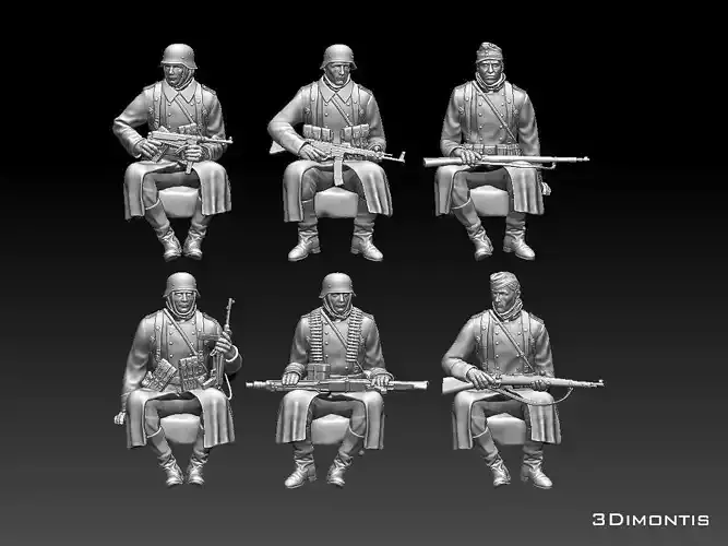 German soldier 3D print model