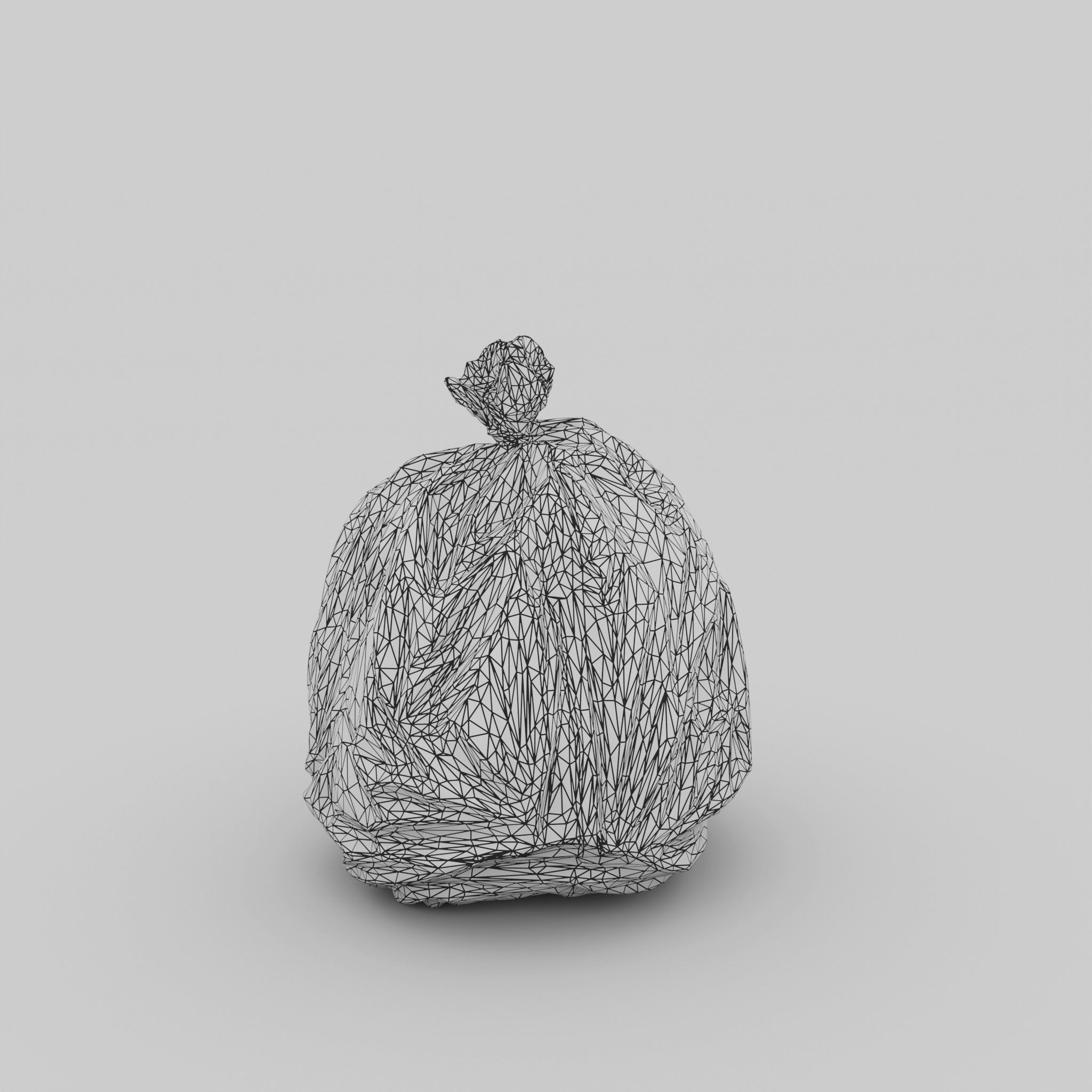 Trashbag - Small Low-poly 3D model_6