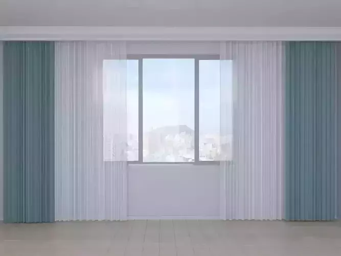 curtain-tulle pair of doors