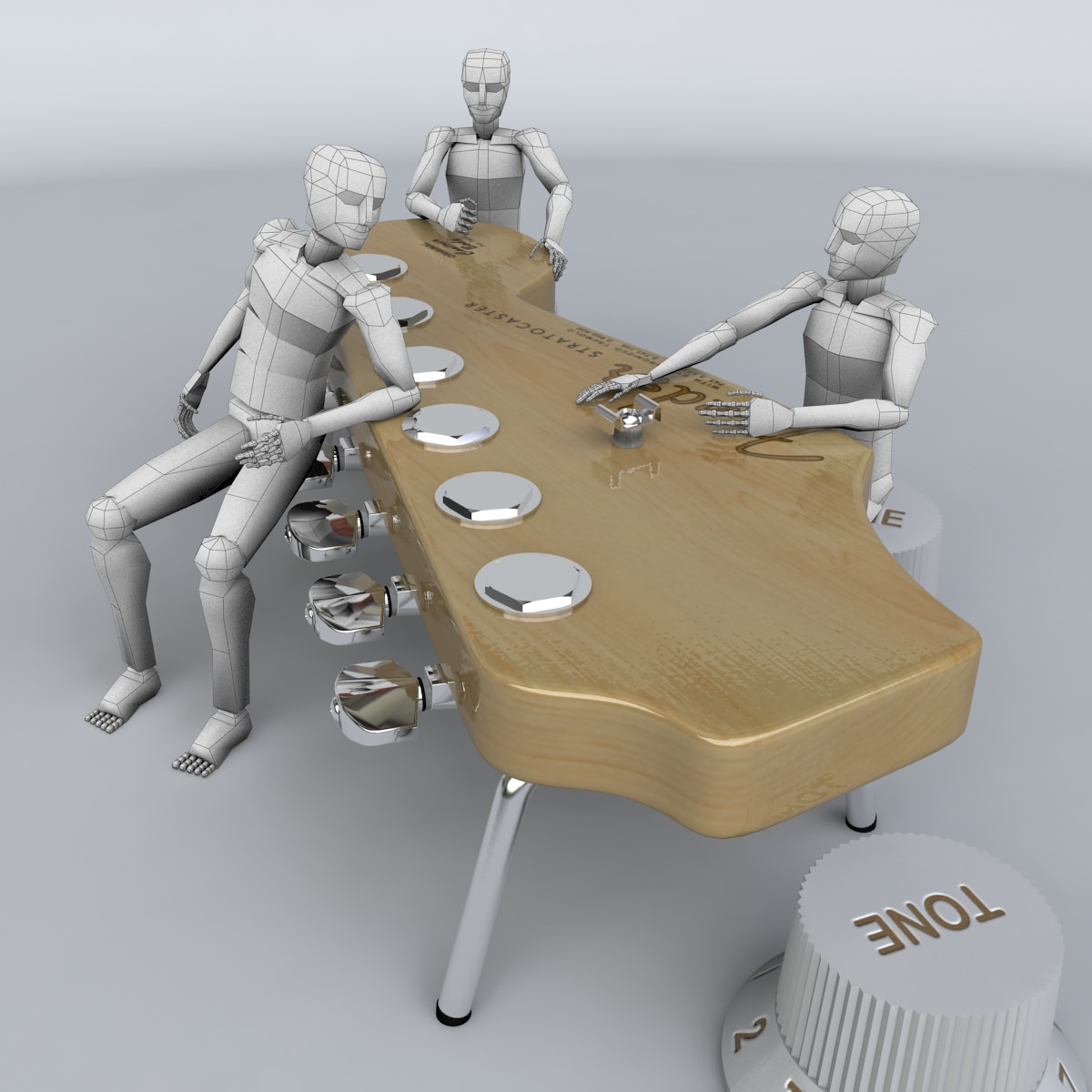 Strato Shaped Design Table 3D model_4