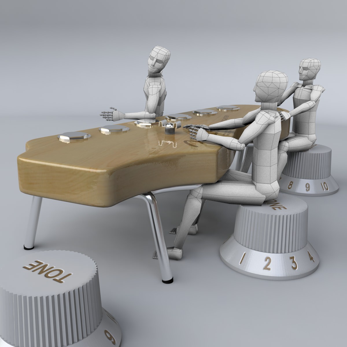 Strato Shaped Design Table 3D model_3