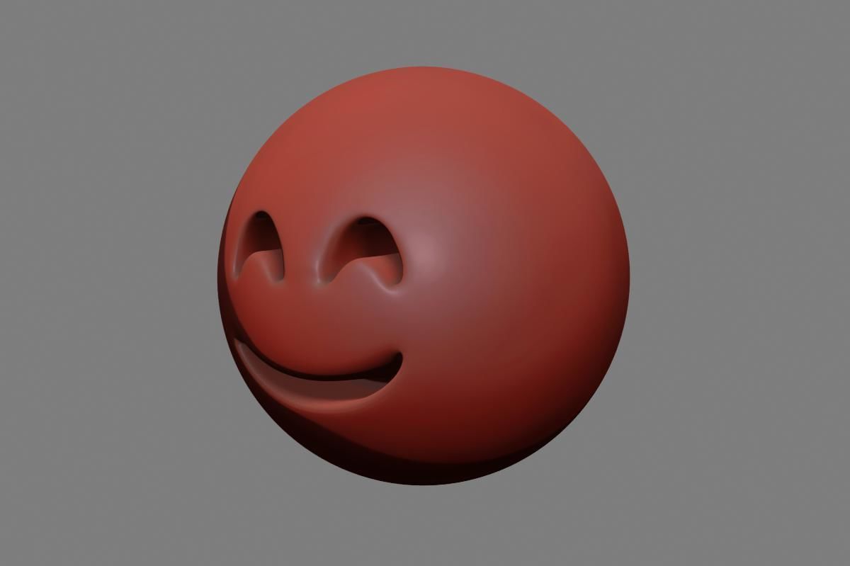 Emoji Smiling Face 3D model_25