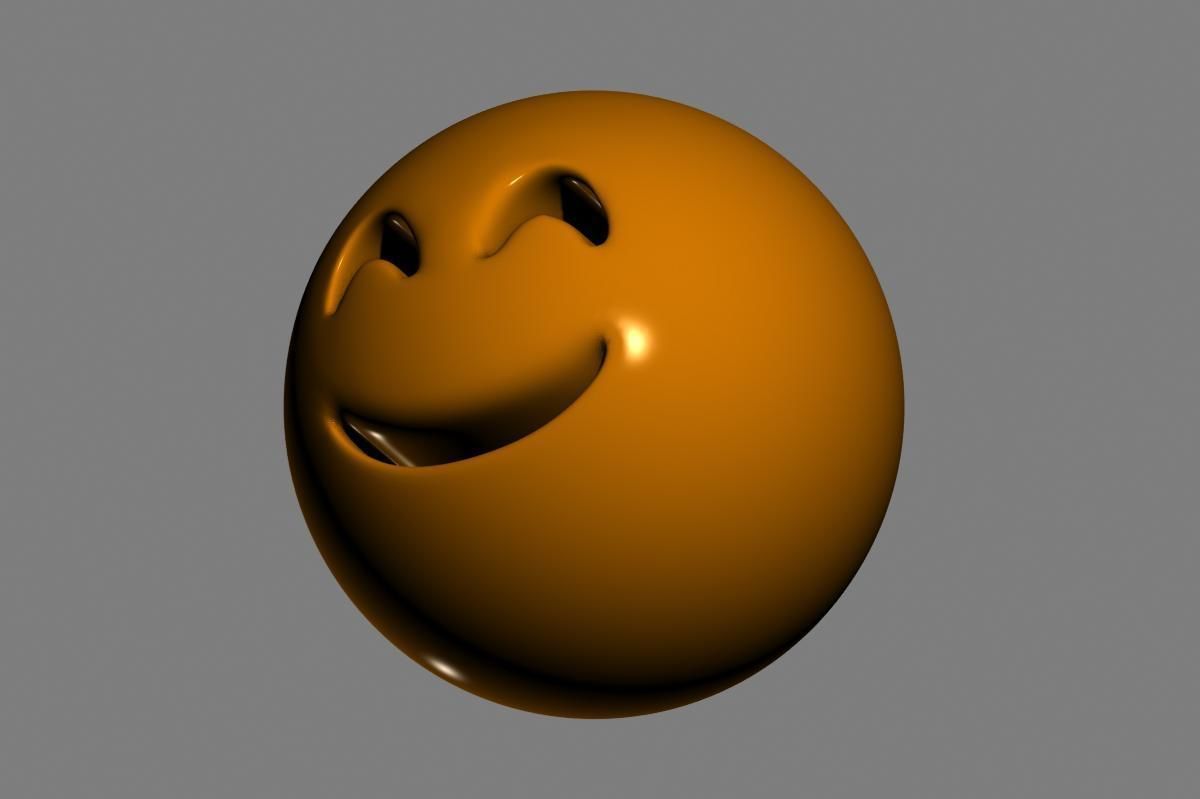 Emoji Smiling Face 3D model_9