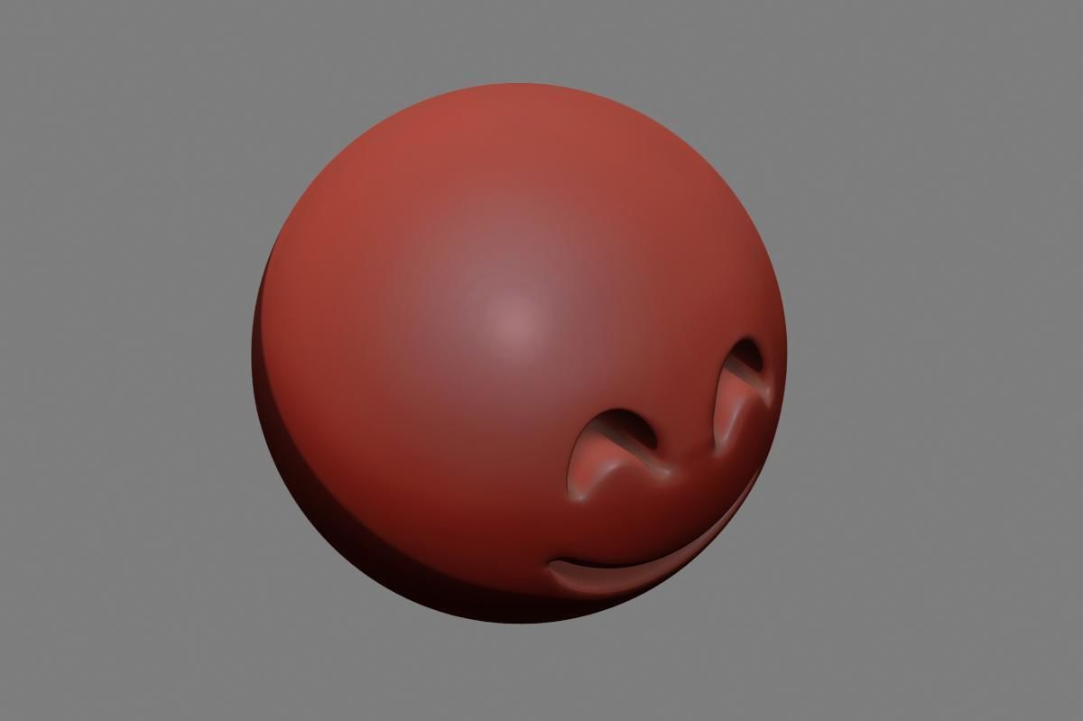 Emoji Smiling Face 3D model_38
