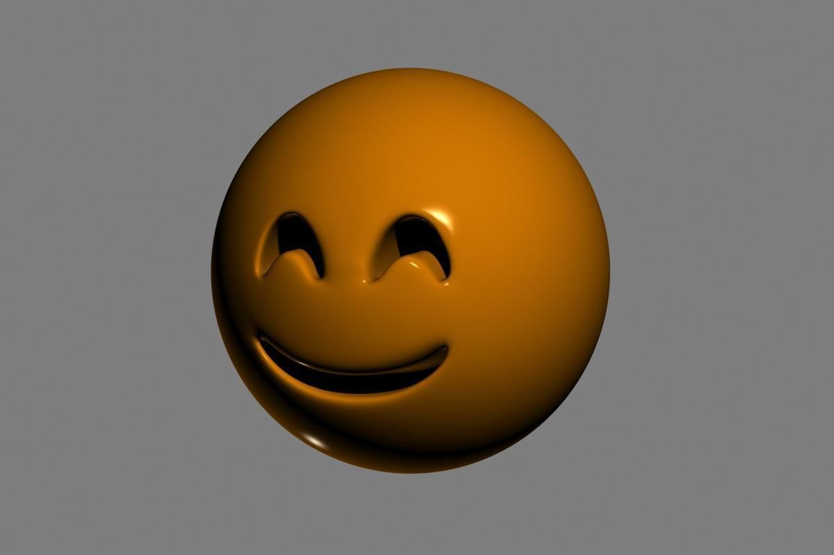 Emoji Smiling Face 3D model_3