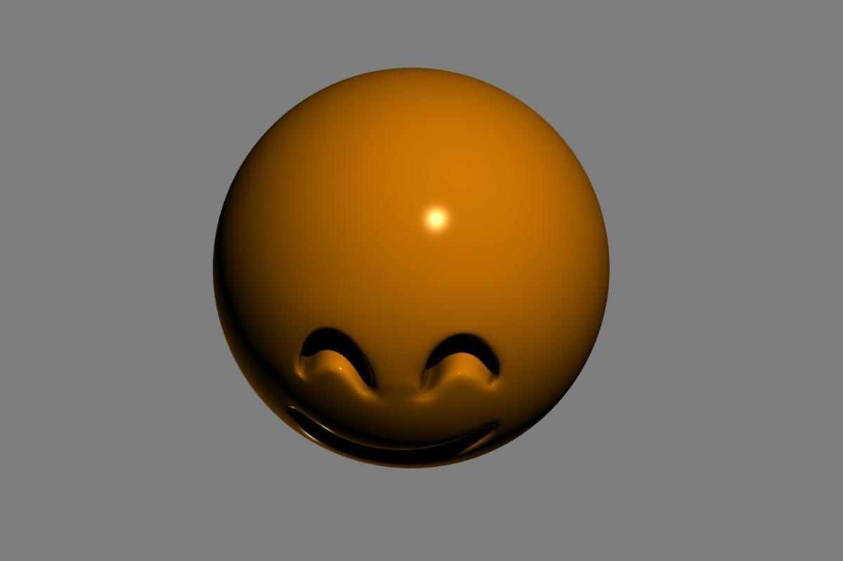 Emoji Smiling Face 3D model_19