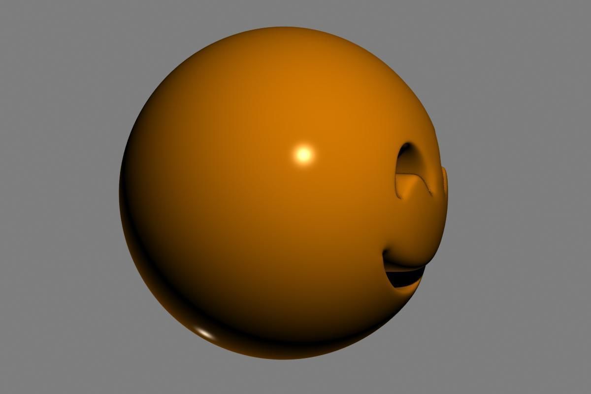 Emoji Smiling Face 3D model_15