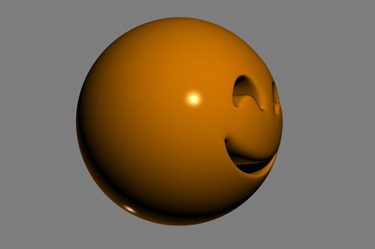 Emoji Smiling Face 3D model_14