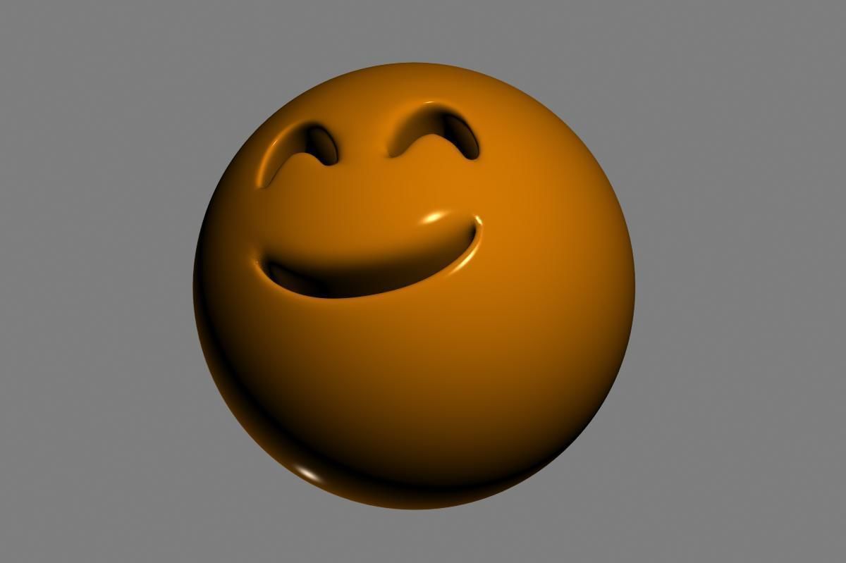Emoji Smiling Face 3D model_10