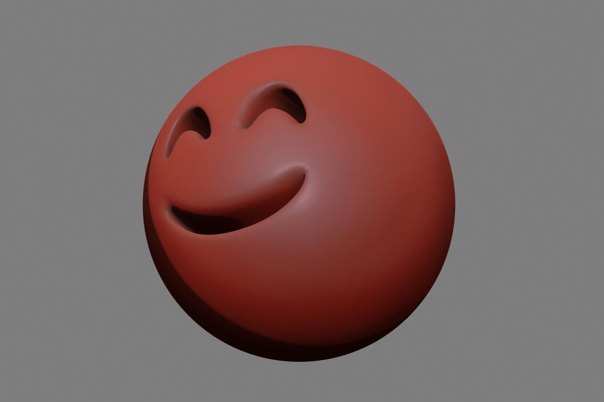 Emoji Smiling Face 3D model_30