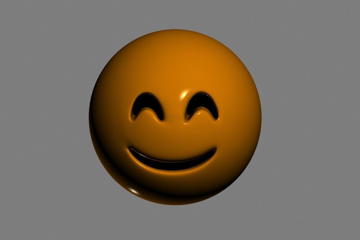 Emoji Smiling Face 3D model_2