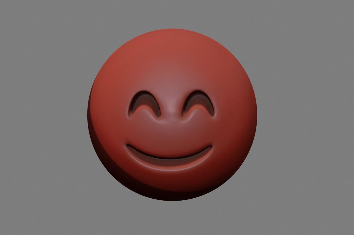 Emoji Smiling Face 3D model_23