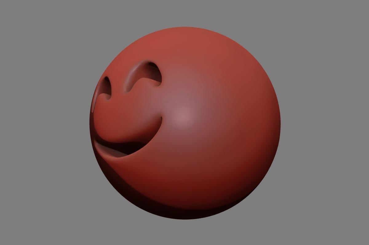 Emoji Smiling Face 3D model_29