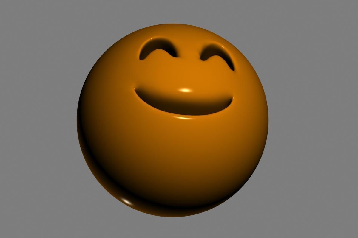 Emoji Smiling Face 3D model_11