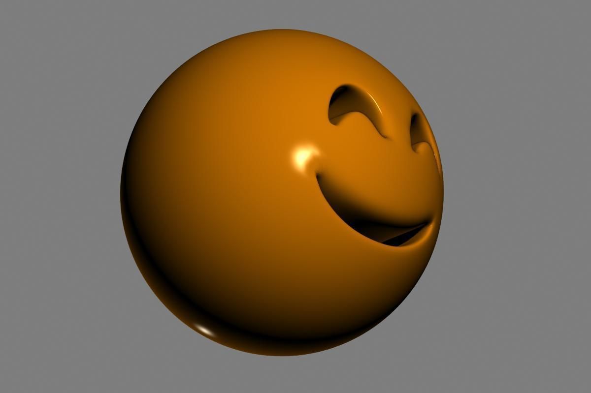 Emoji Smiling Face 3D model_13