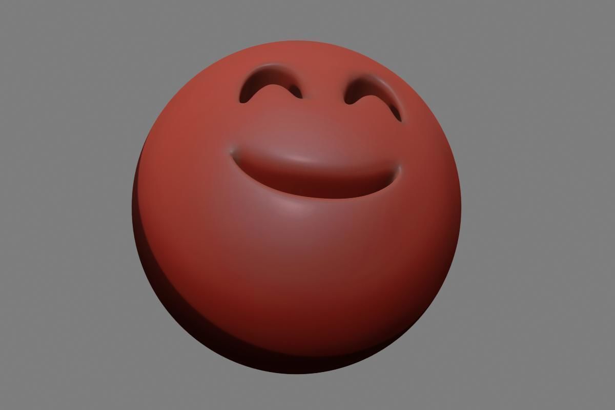 Emoji Smiling Face 3D model_32