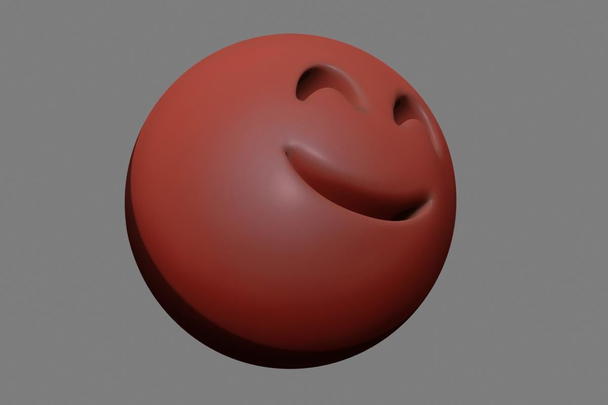 Emoji Smiling Face 3D model_33
