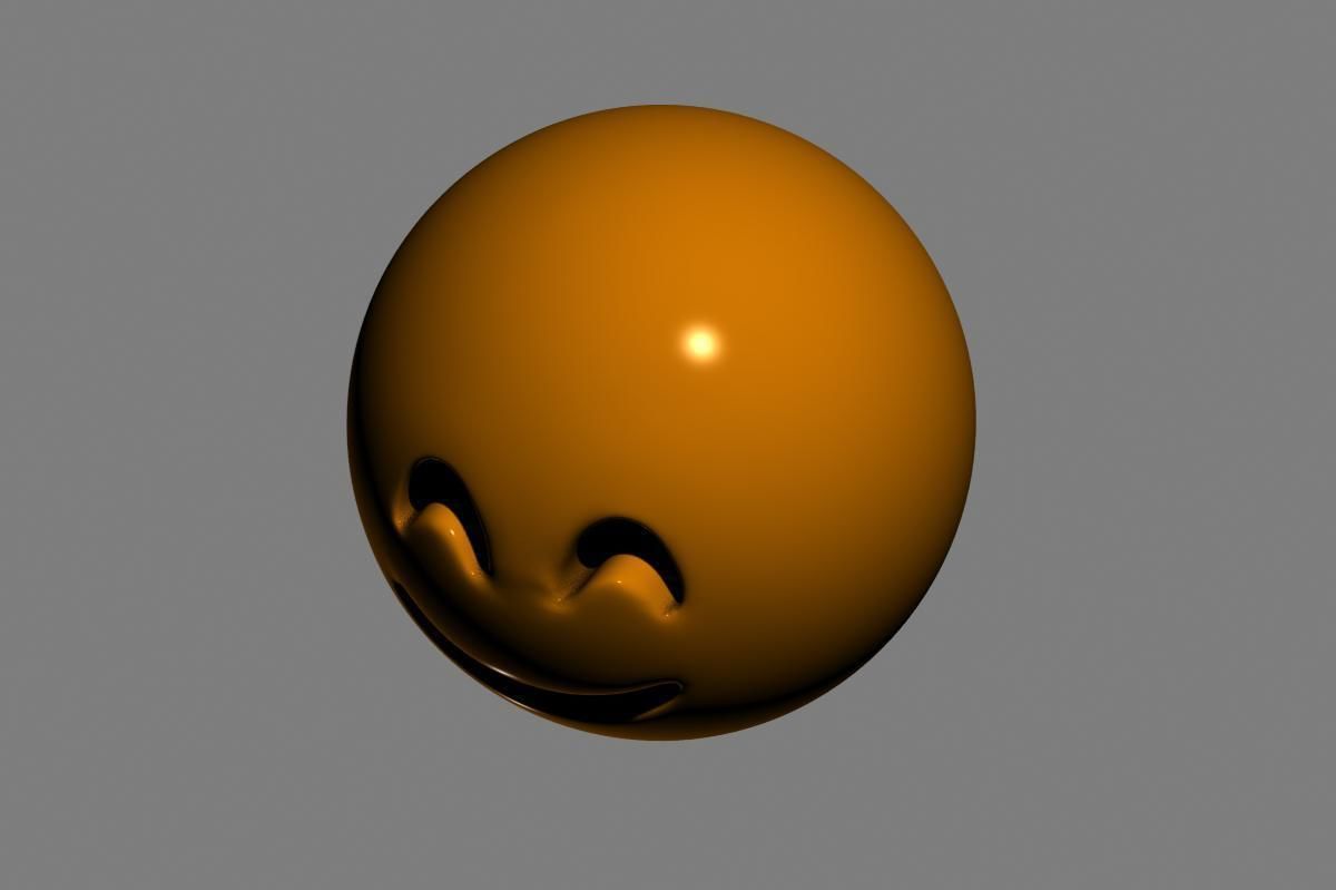 Emoji Smiling Face 3D model_20