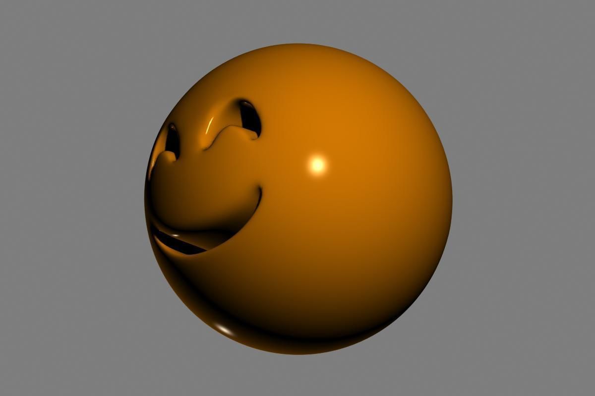 Emoji Smiling Face 3D model_8