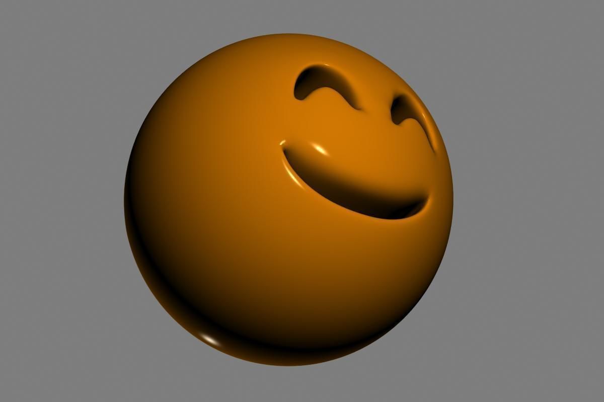 Emoji Smiling Face 3D model_12