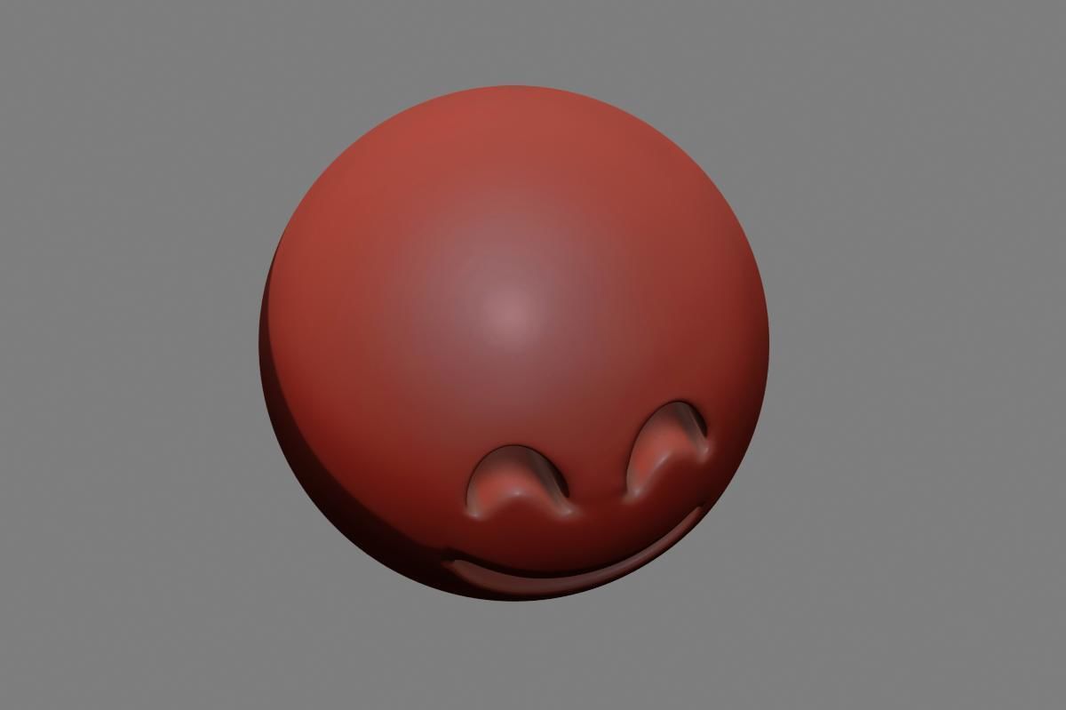 Emoji Smiling Face 3D model_39
