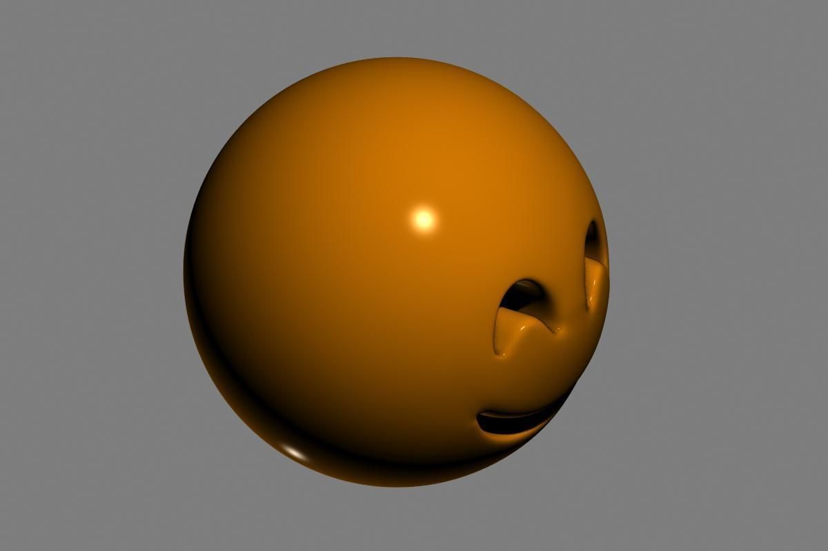 Emoji Smiling Face 3D model_16