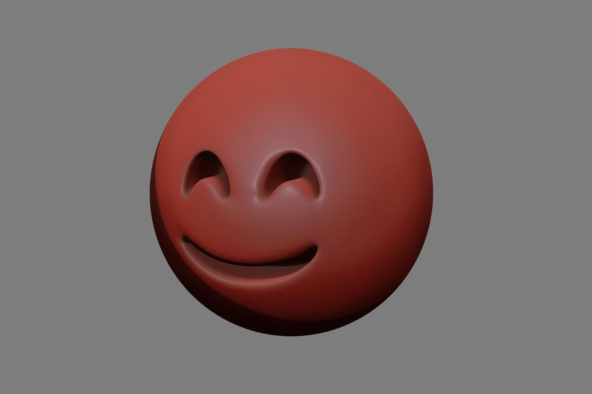 Emoji Smiling Face 3D model_24