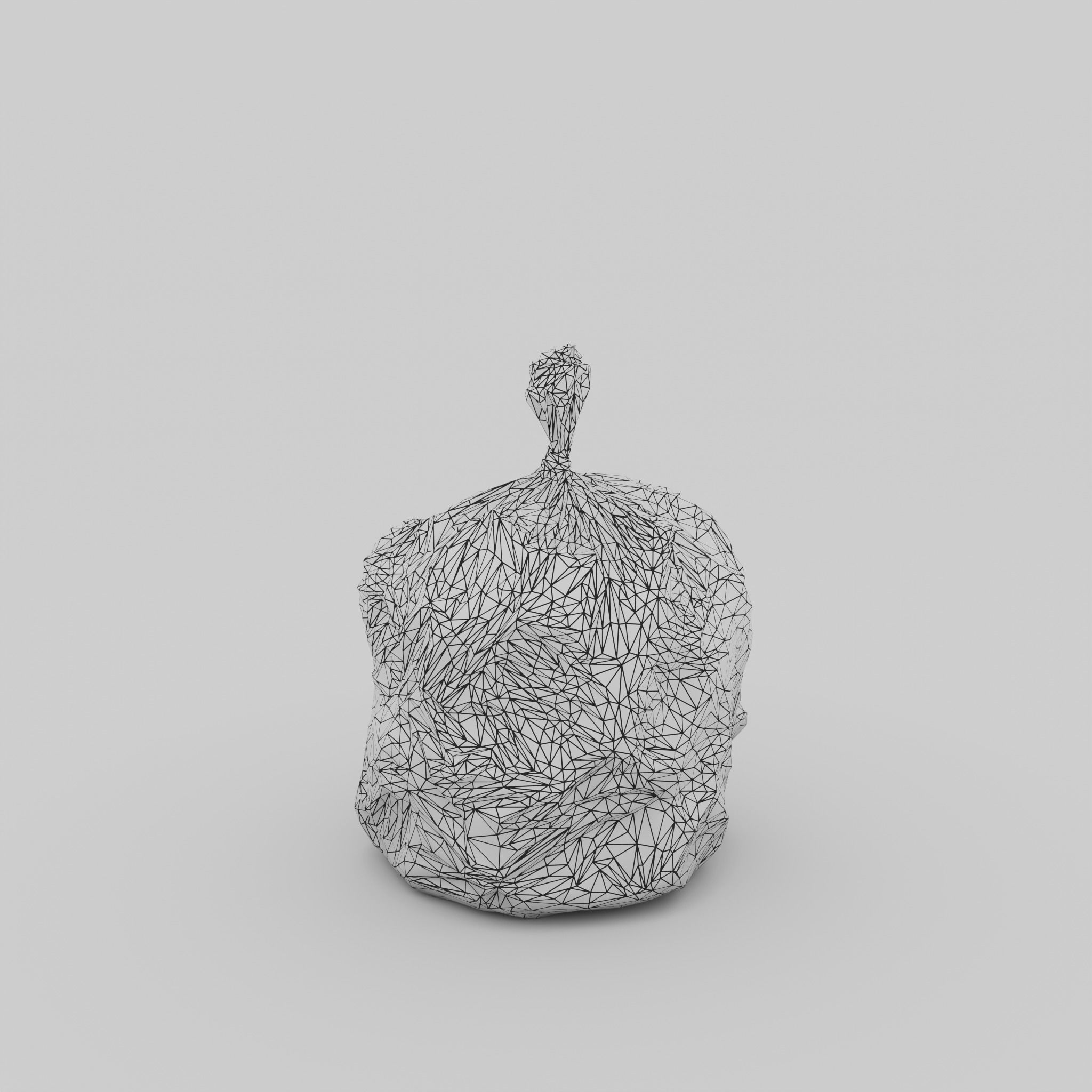 Trashbag - Small 2 Low-poly 3D model_6