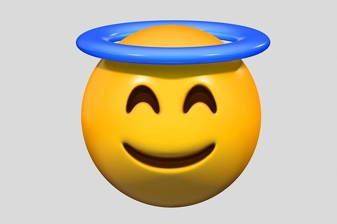 Emoji Smiling Face with Halo 3D model