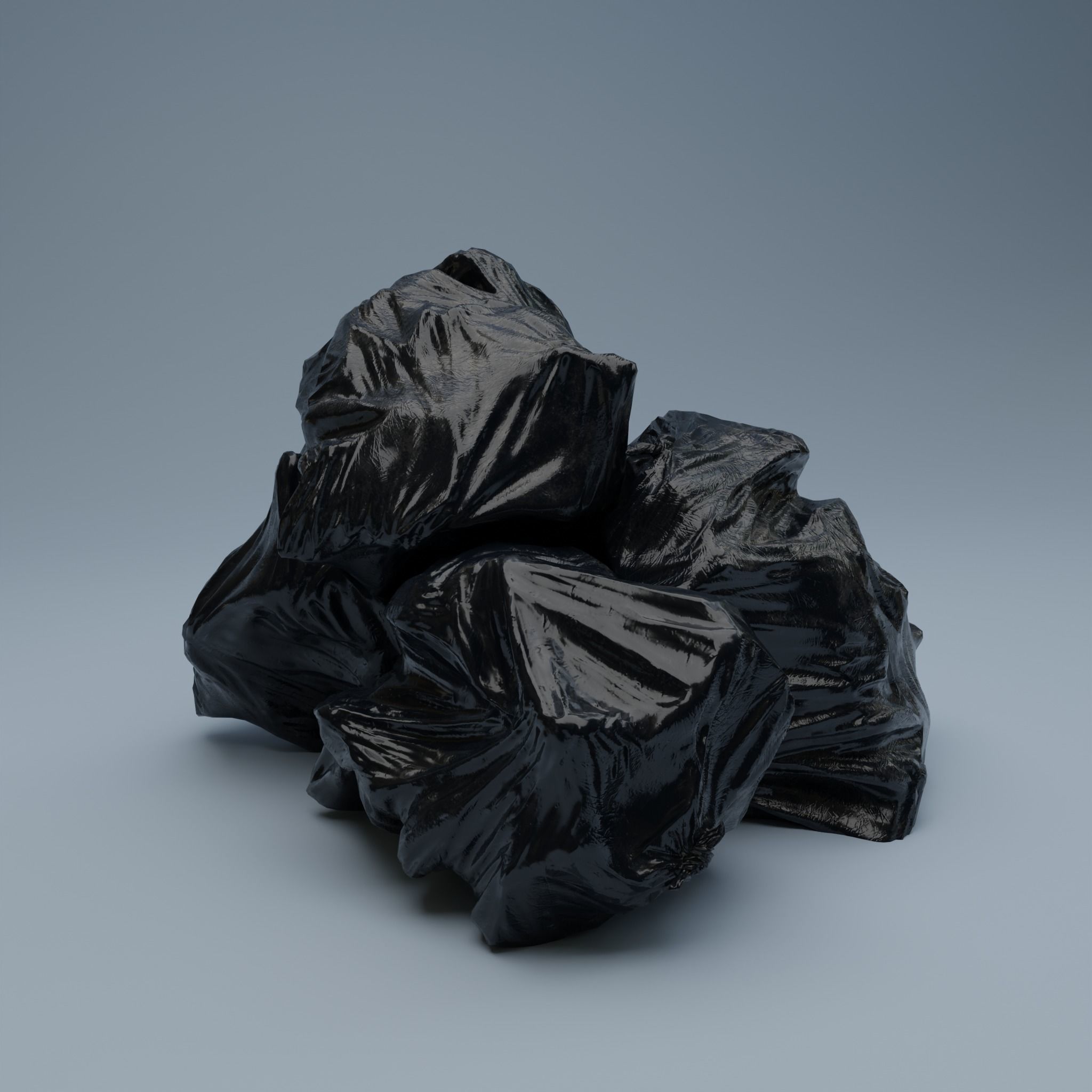 Trashbag - Medium Low-poly 3D model_7