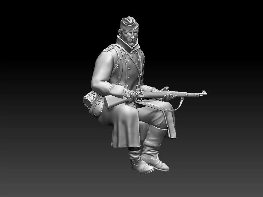 German soldier 3D print model_0