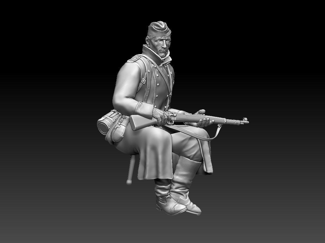 German soldier 3D print model_8