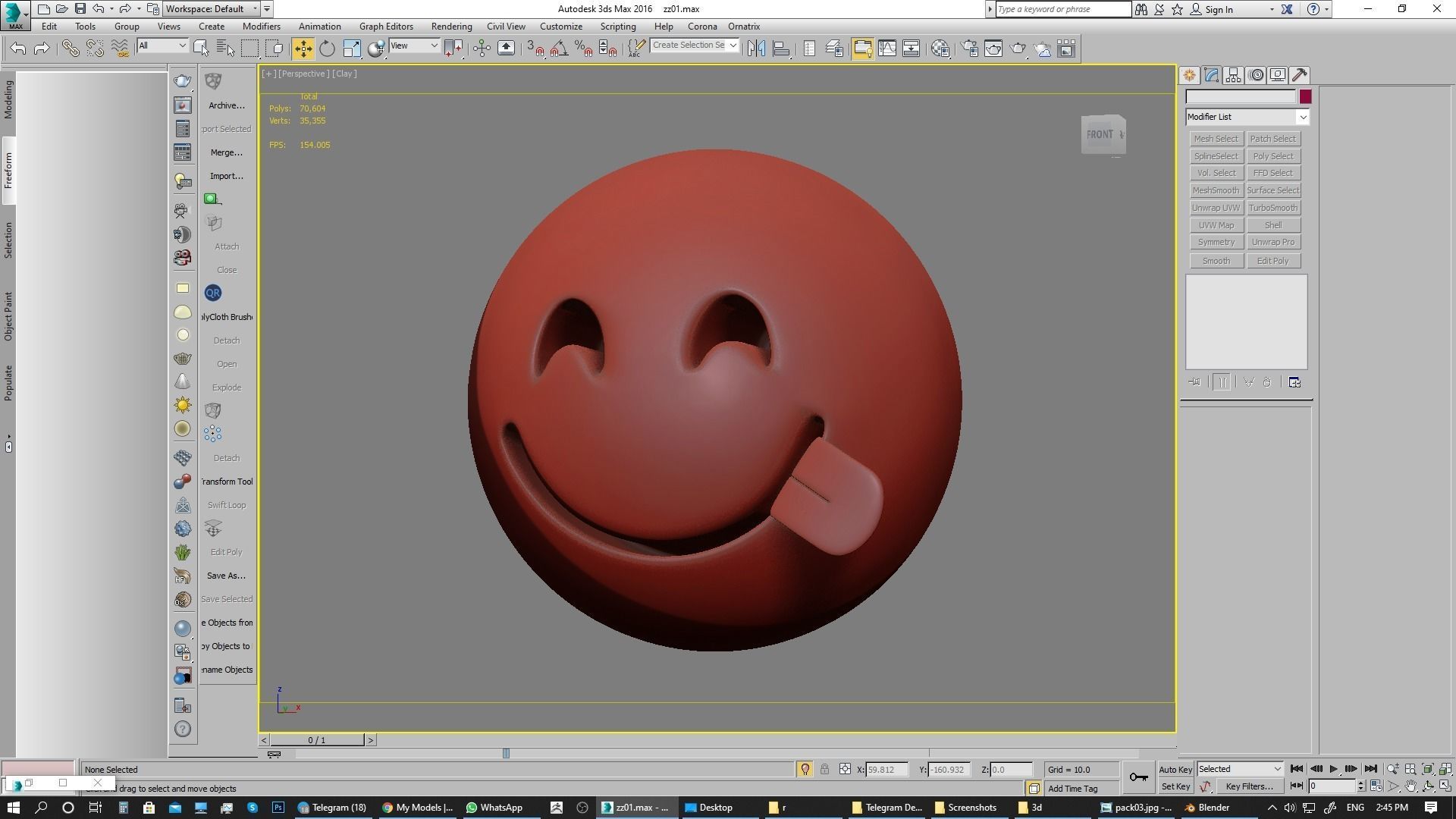 Emoji Face Savoring Food 3D model_15