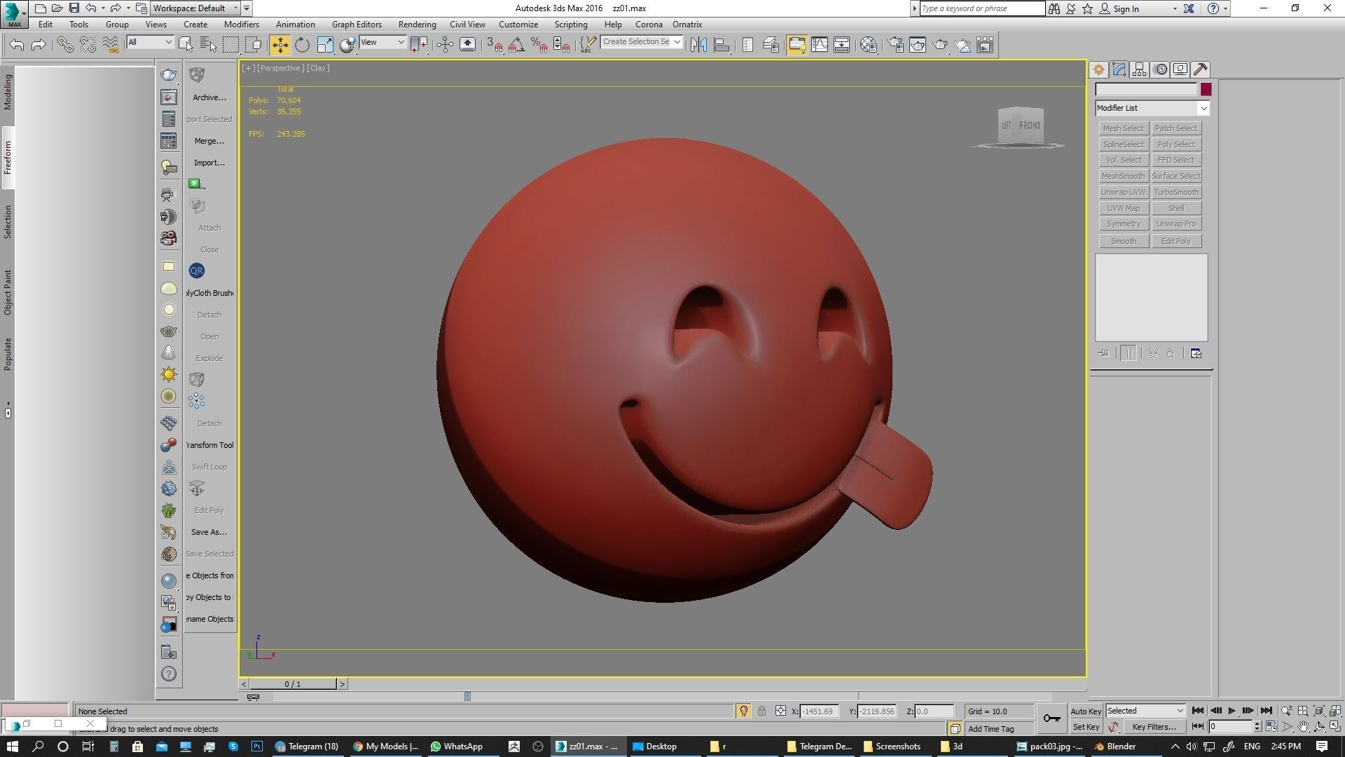 Emoji Face Savoring Food 3D model_17