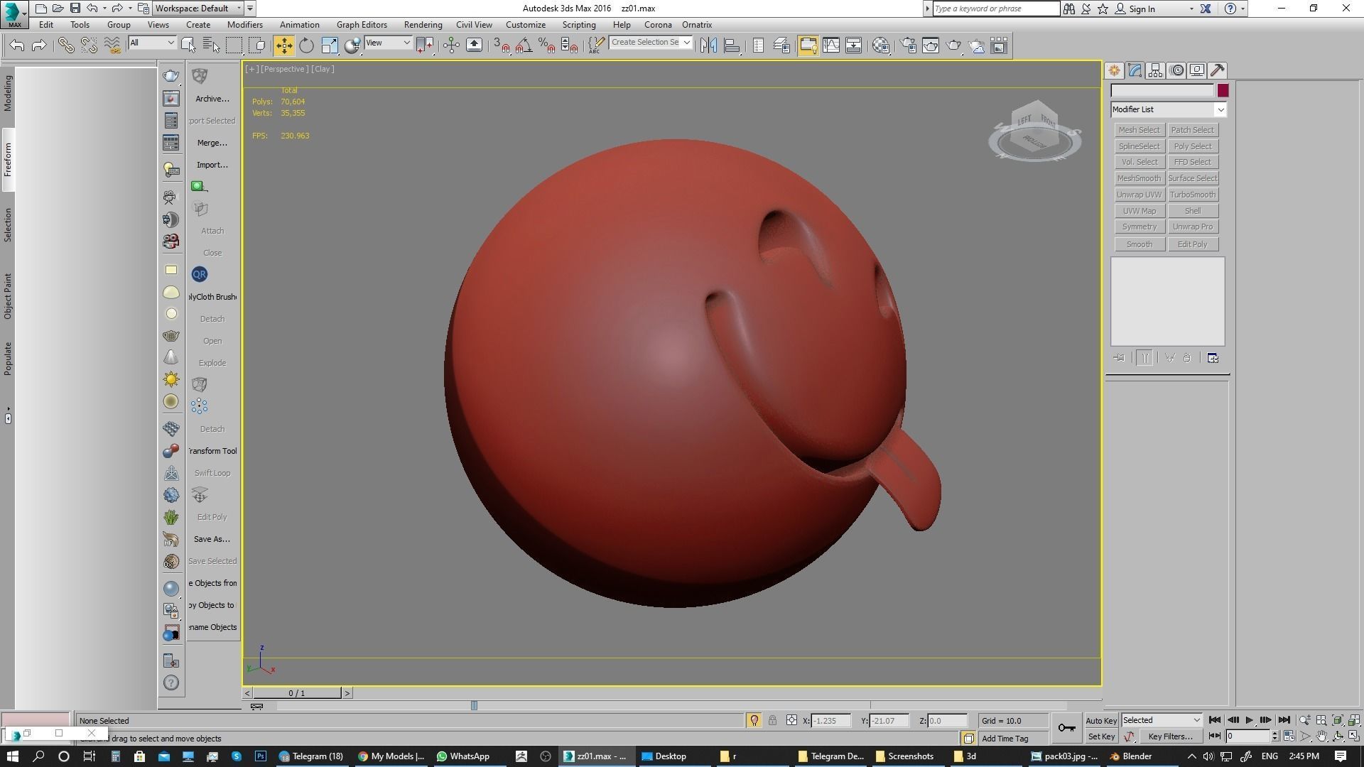 Emoji Face Savoring Food 3D model_19
