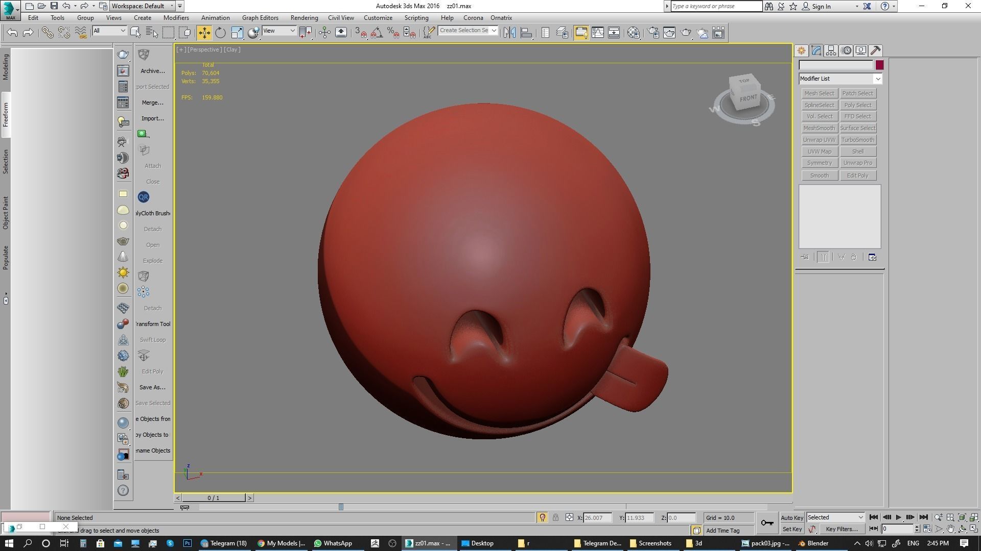 Emoji Face Savoring Food 3D model_24