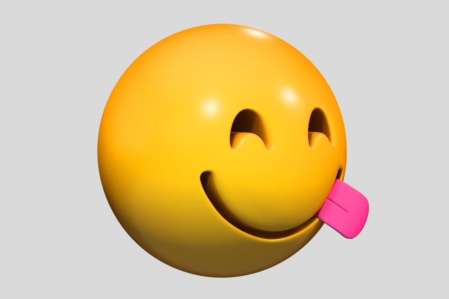 Emoji Face Savoring Food 3D model_1