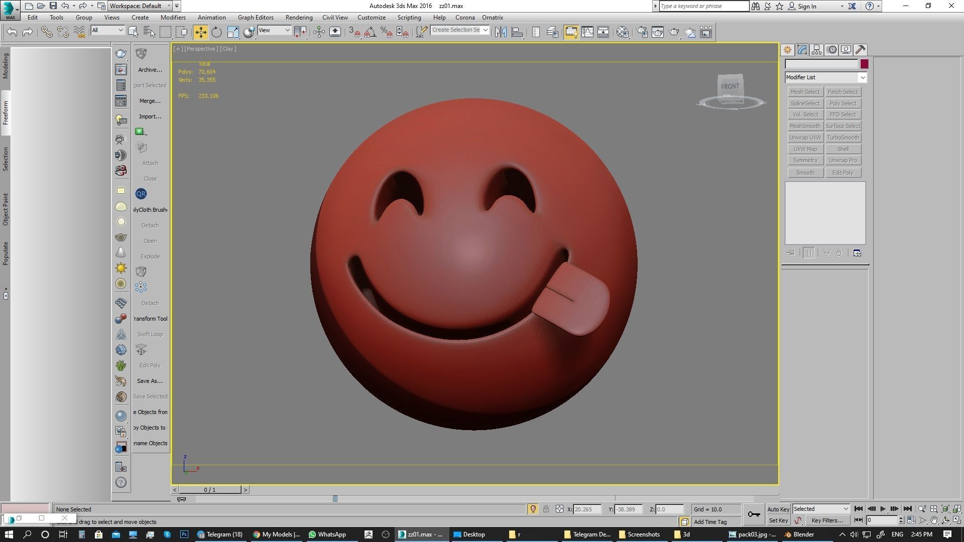 Emoji Face Savoring Food 3D model_22