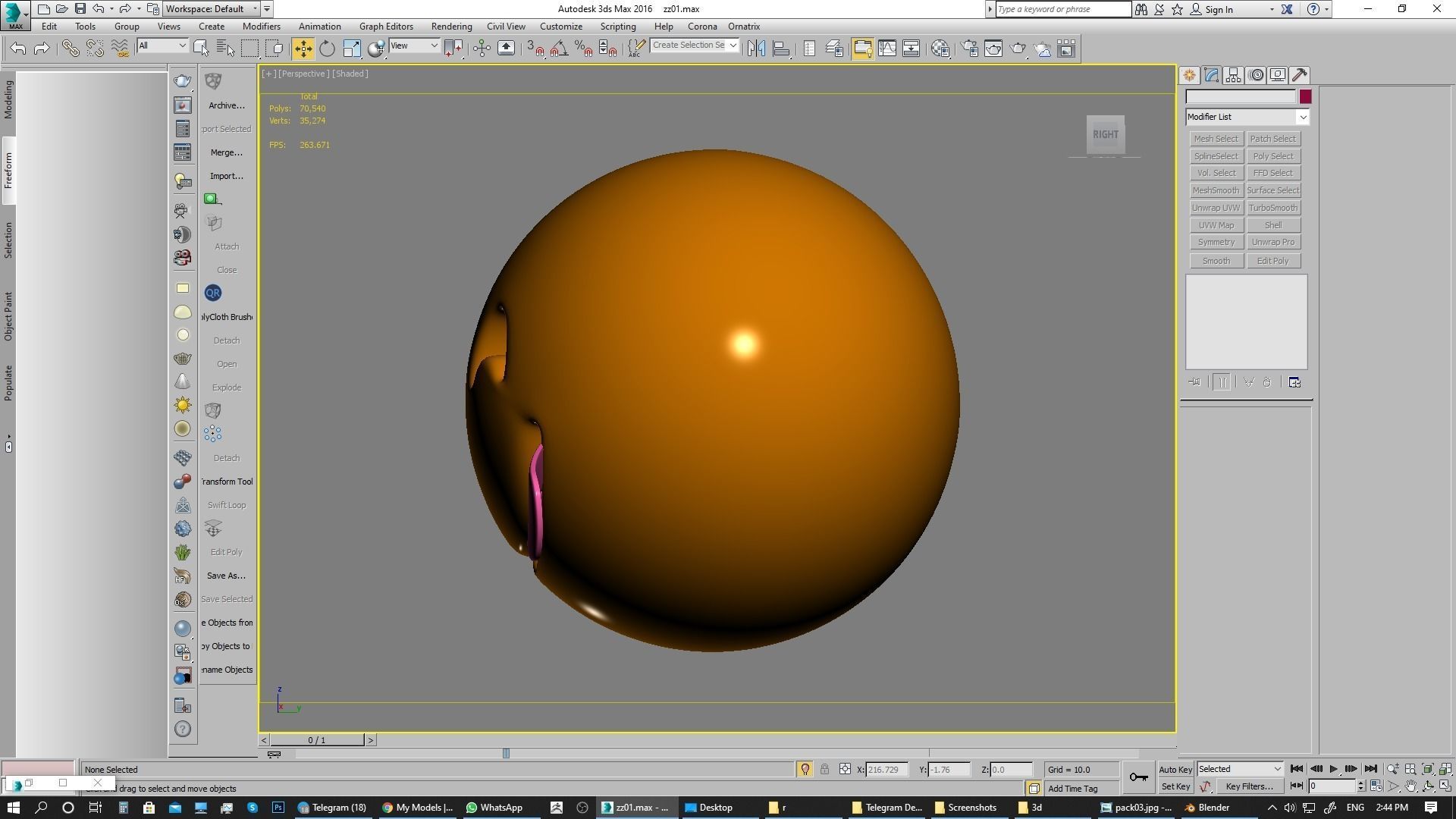 Emoji Face Savoring Food 3D model_12